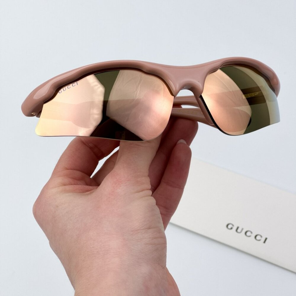 Gucci Men BRAND NEW Sunglasses Pink Mirror Mask GG1774S 004